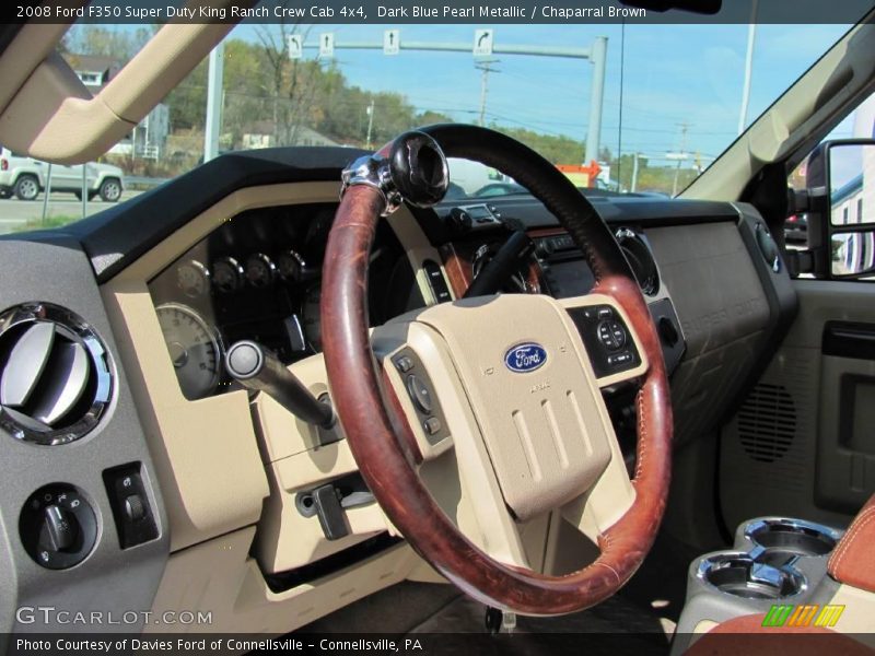 Dark Blue Pearl Metallic / Chaparral Brown 2008 Ford F350 Super Duty King Ranch Crew Cab 4x4