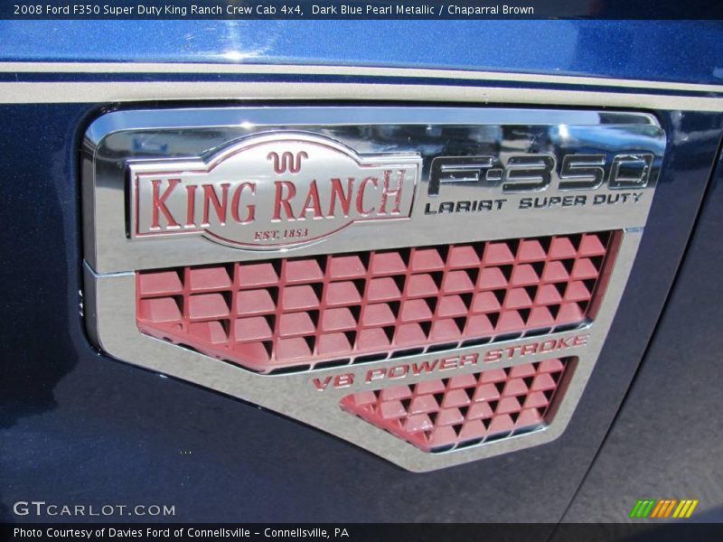 Dark Blue Pearl Metallic / Chaparral Brown 2008 Ford F350 Super Duty King Ranch Crew Cab 4x4