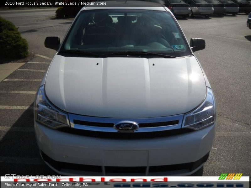 White Suede / Medium Stone 2010 Ford Focus S Sedan
