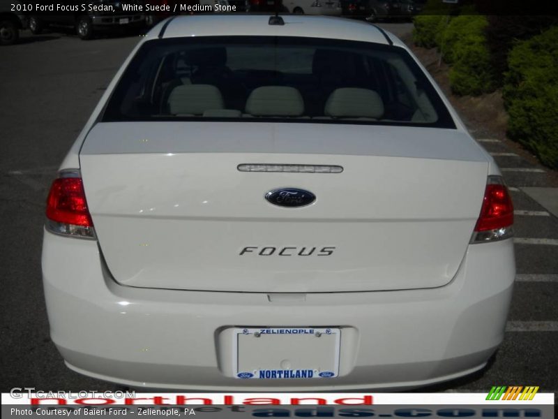 White Suede / Medium Stone 2010 Ford Focus S Sedan