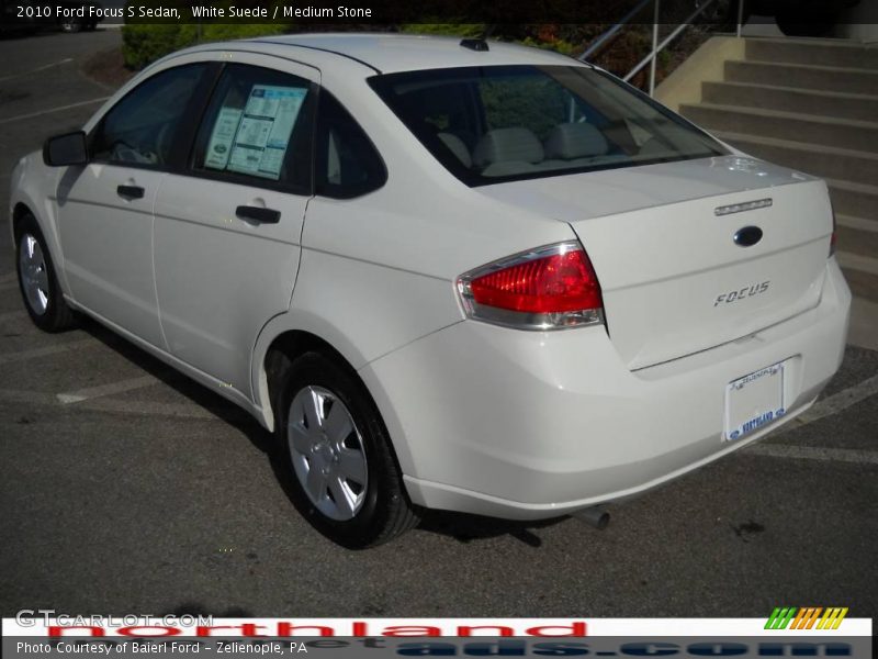 White Suede / Medium Stone 2010 Ford Focus S Sedan