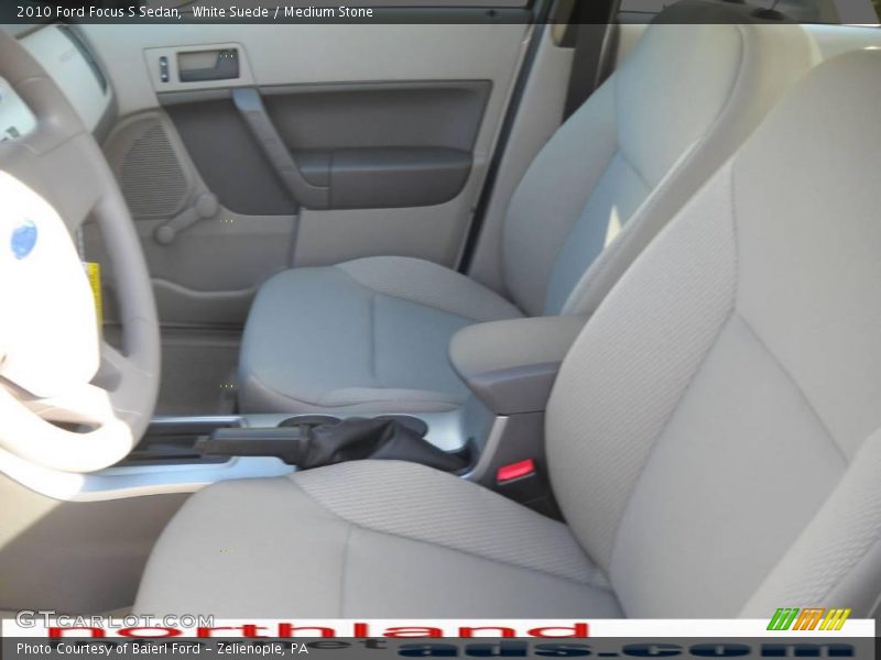 White Suede / Medium Stone 2010 Ford Focus S Sedan