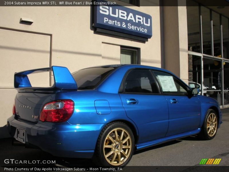 WR Blue Pearl / Blue Ecsaine/Black 2004 Subaru Impreza WRX STi