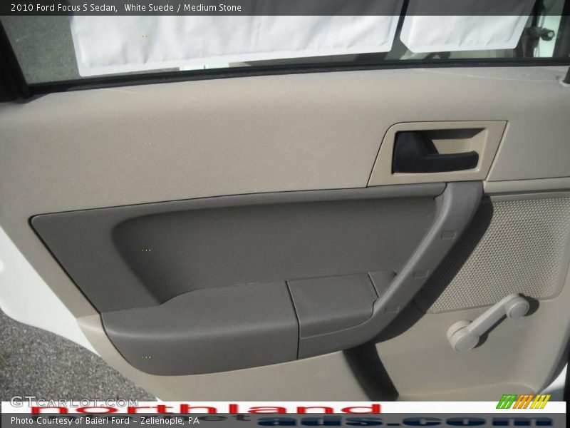 White Suede / Medium Stone 2010 Ford Focus S Sedan