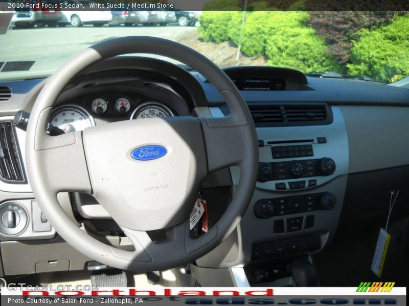 White Suede / Medium Stone 2010 Ford Focus S Sedan