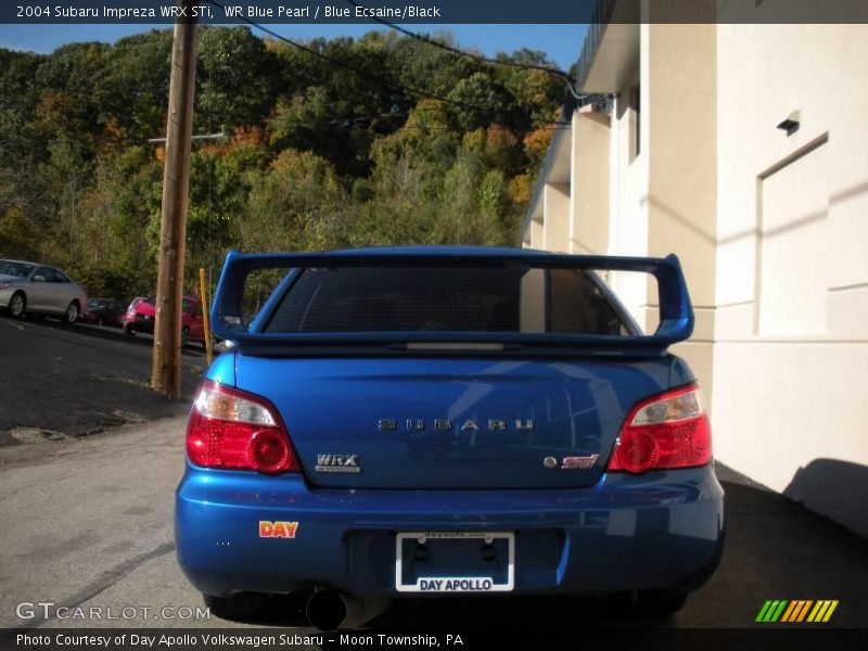WR Blue Pearl / Blue Ecsaine/Black 2004 Subaru Impreza WRX STi