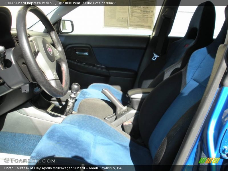 WR Blue Pearl / Blue Ecsaine/Black 2004 Subaru Impreza WRX STi