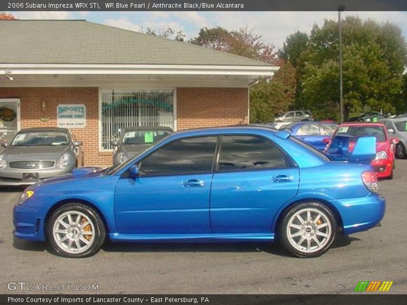 WR Blue Pearl / Anthracite Black/Blue Alcantara 2006 Subaru Impreza WRX STi
