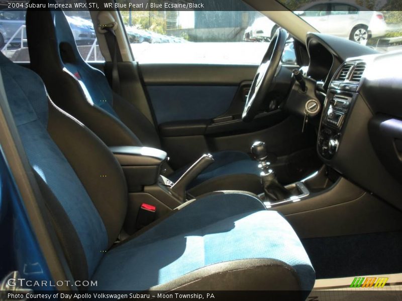 WR Blue Pearl / Blue Ecsaine/Black 2004 Subaru Impreza WRX STi