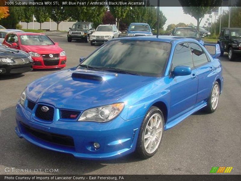 WR Blue Pearl / Anthracite Black/Blue Alcantara 2006 Subaru Impreza WRX STi