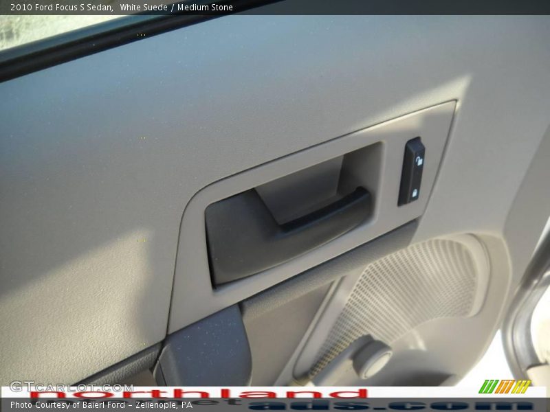 White Suede / Medium Stone 2010 Ford Focus S Sedan