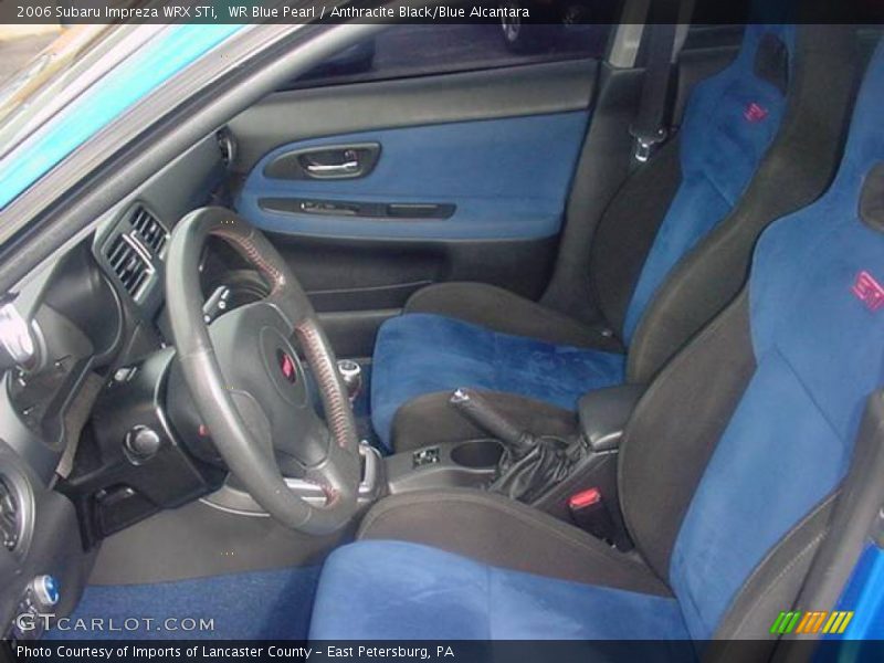 WR Blue Pearl / Anthracite Black/Blue Alcantara 2006 Subaru Impreza WRX STi