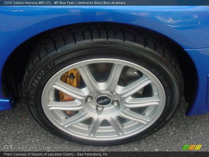 WR Blue Pearl / Anthracite Black/Blue Alcantara 2006 Subaru Impreza WRX STi