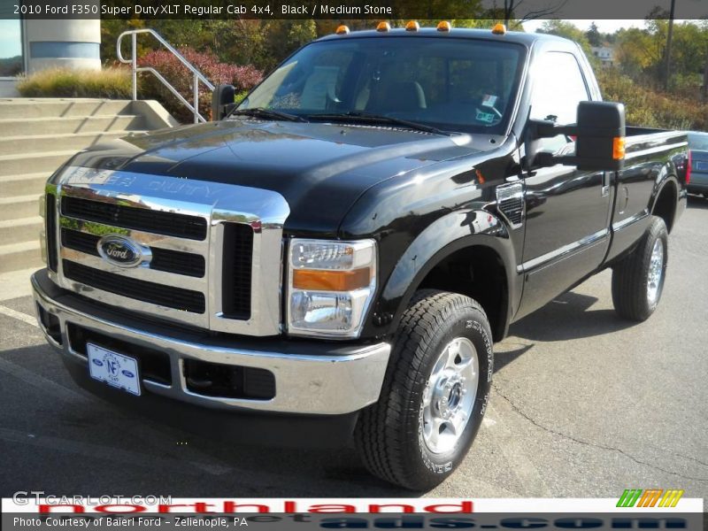 Black / Medium Stone 2010 Ford F350 Super Duty XLT Regular Cab 4x4