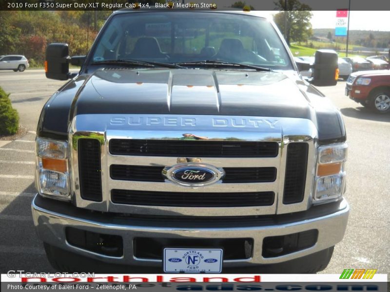 Black / Medium Stone 2010 Ford F350 Super Duty XLT Regular Cab 4x4