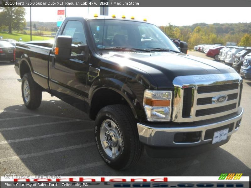 Black / Medium Stone 2010 Ford F350 Super Duty XLT Regular Cab 4x4