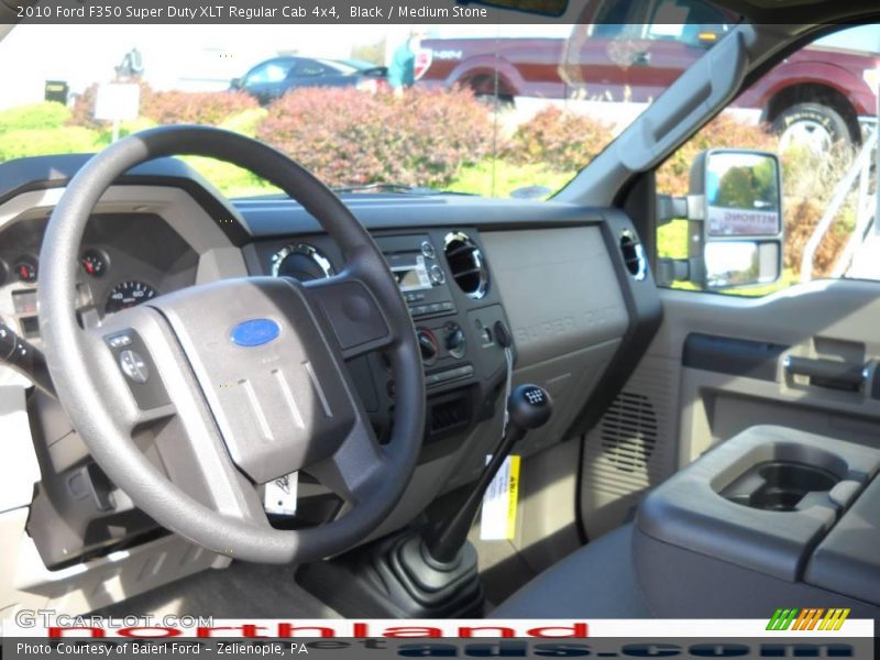 Black / Medium Stone 2010 Ford F350 Super Duty XLT Regular Cab 4x4