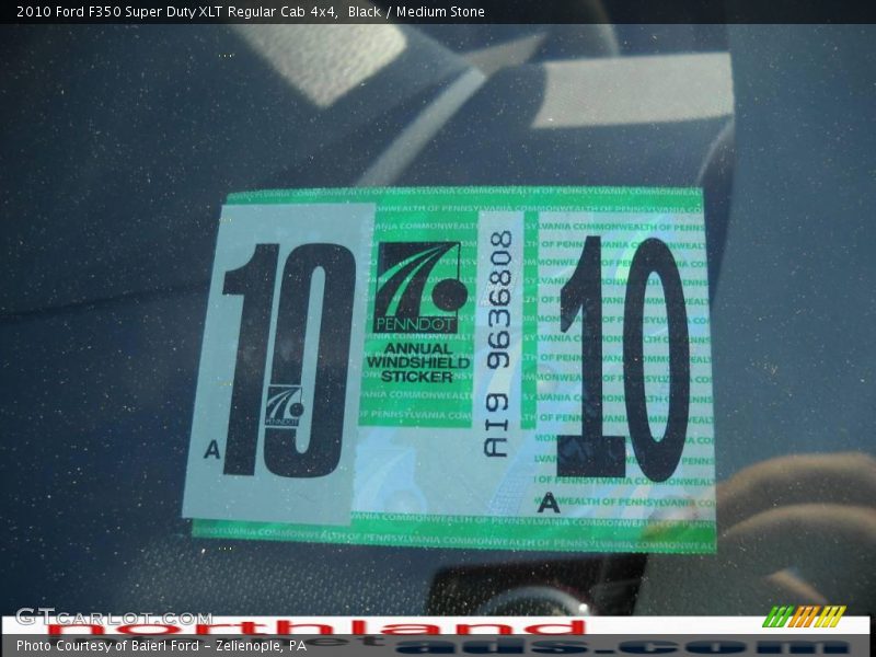 Black / Medium Stone 2010 Ford F350 Super Duty XLT Regular Cab 4x4