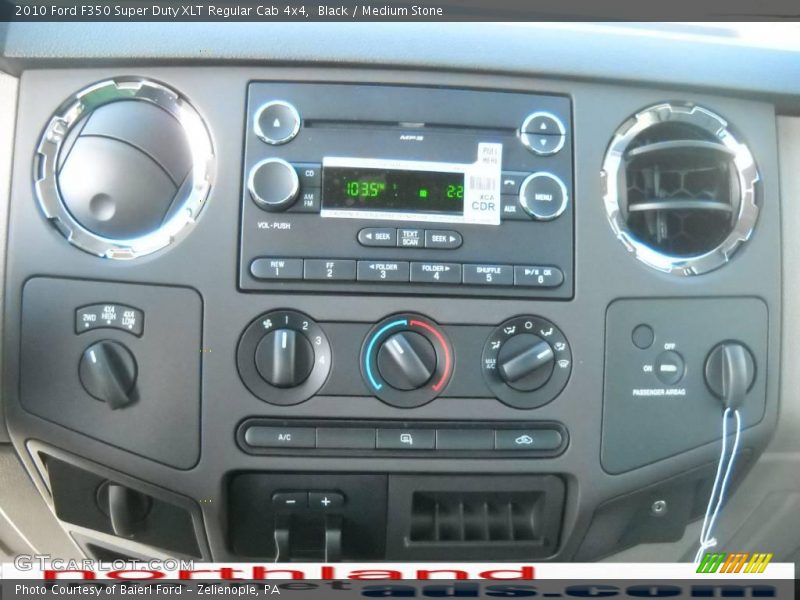 Black / Medium Stone 2010 Ford F350 Super Duty XLT Regular Cab 4x4
