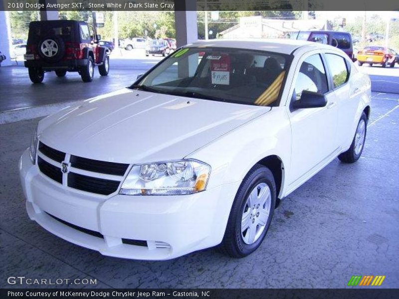 Stone White / Dark Slate Gray 2010 Dodge Avenger SXT