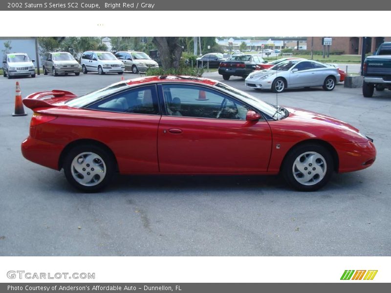 Bright Red / Gray 2002 Saturn S Series SC2 Coupe