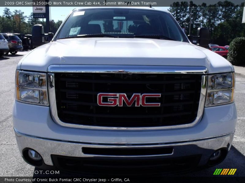Summit White / Dark Titanium 2009 GMC Sierra 2500HD Work Truck Crew Cab 4x4