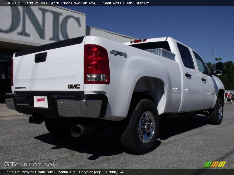 Summit White / Dark Titanium 2009 GMC Sierra 2500HD Work Truck Crew Cab 4x4