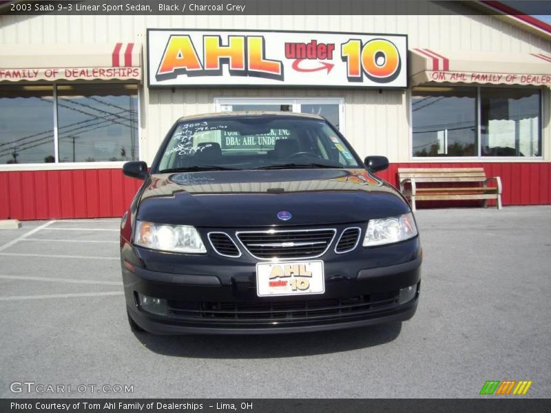 Black / Charcoal Grey 2003 Saab 9-3 Linear Sport Sedan