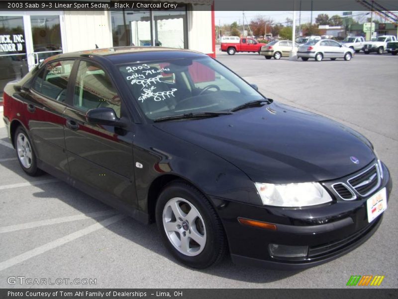 Black / Charcoal Grey 2003 Saab 9-3 Linear Sport Sedan