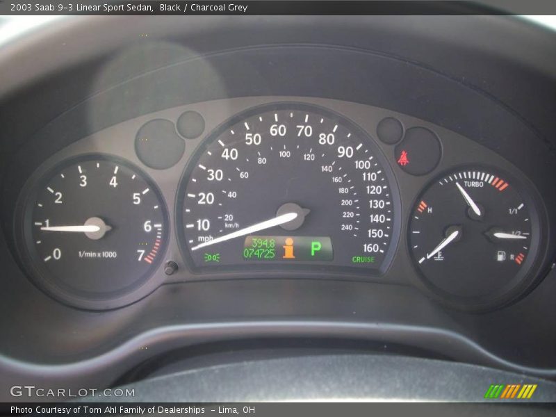 Black / Charcoal Grey 2003 Saab 9-3 Linear Sport Sedan