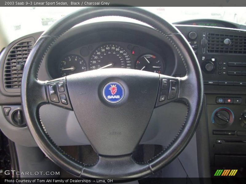 Black / Charcoal Grey 2003 Saab 9-3 Linear Sport Sedan