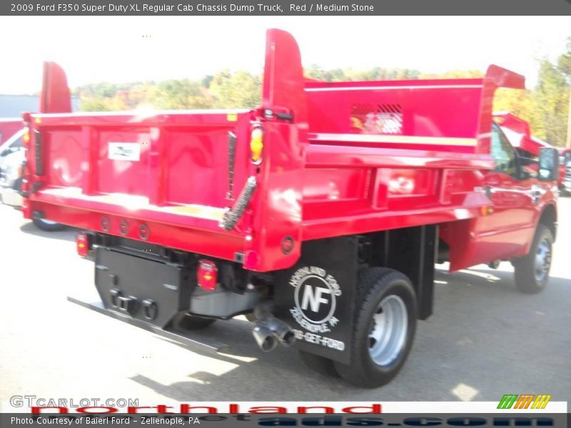 Red / Medium Stone 2009 Ford F350 Super Duty XL Regular Cab Chassis Dump Truck