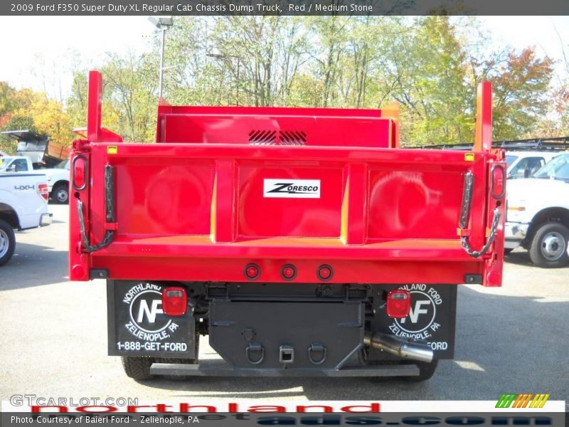 Red / Medium Stone 2009 Ford F350 Super Duty XL Regular Cab Chassis Dump Truck