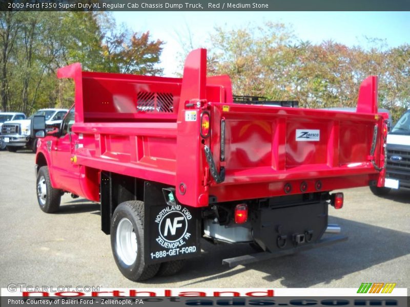 Red / Medium Stone 2009 Ford F350 Super Duty XL Regular Cab Chassis Dump Truck