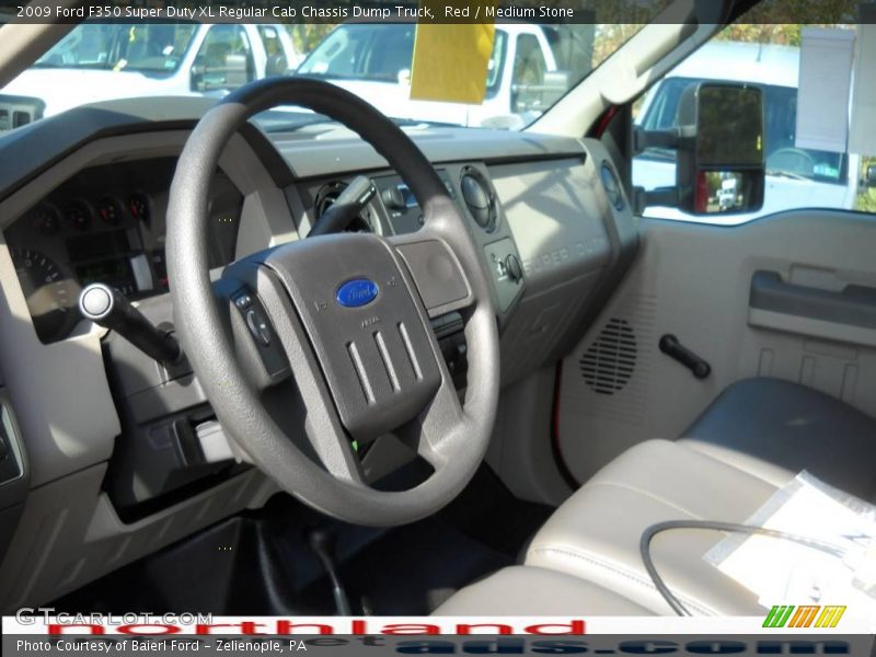 Red / Medium Stone 2009 Ford F350 Super Duty XL Regular Cab Chassis Dump Truck