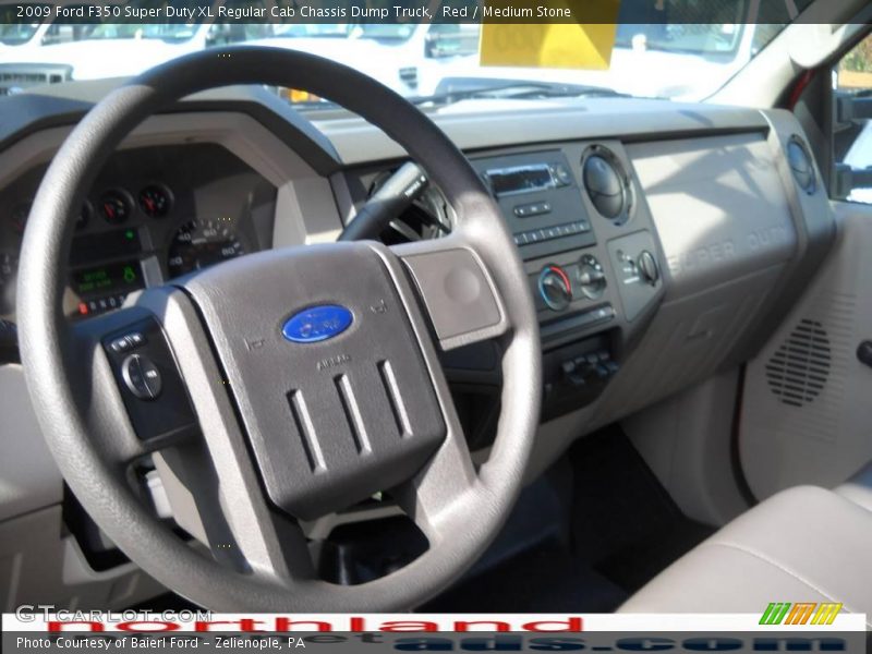 Red / Medium Stone 2009 Ford F350 Super Duty XL Regular Cab Chassis Dump Truck