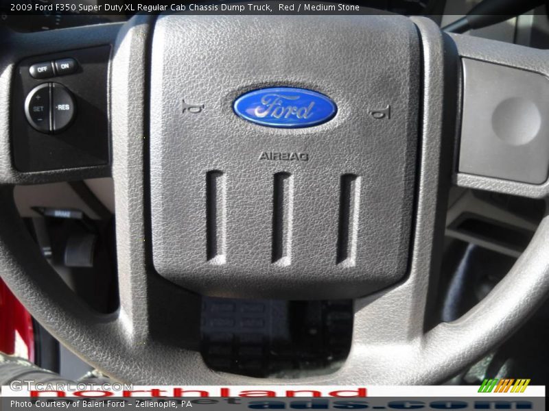 Red / Medium Stone 2009 Ford F350 Super Duty XL Regular Cab Chassis Dump Truck
