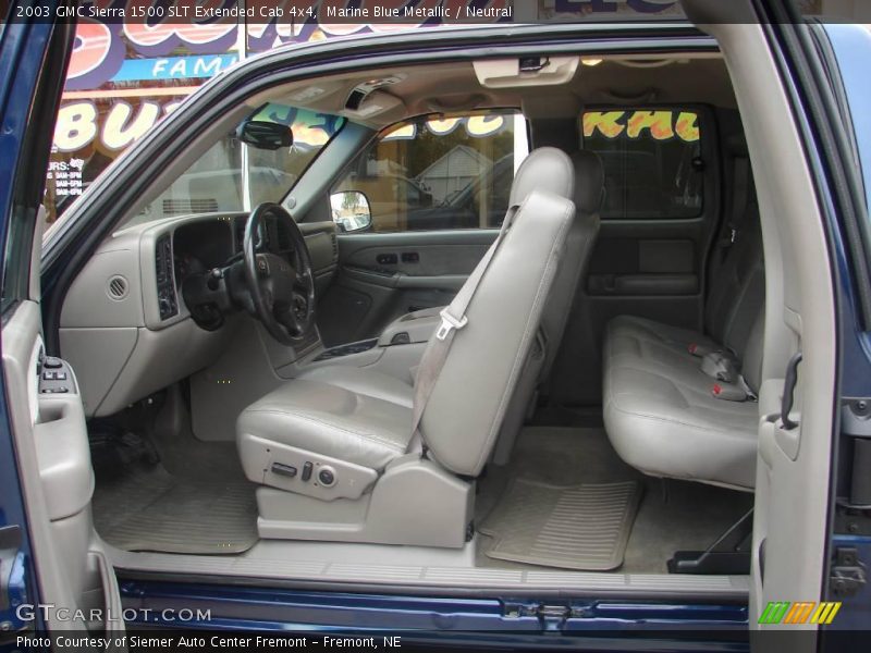 Marine Blue Metallic / Neutral 2003 GMC Sierra 1500 SLT Extended Cab 4x4