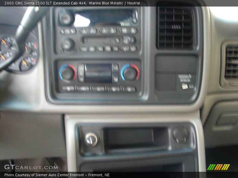 Marine Blue Metallic / Neutral 2003 GMC Sierra 1500 SLT Extended Cab 4x4