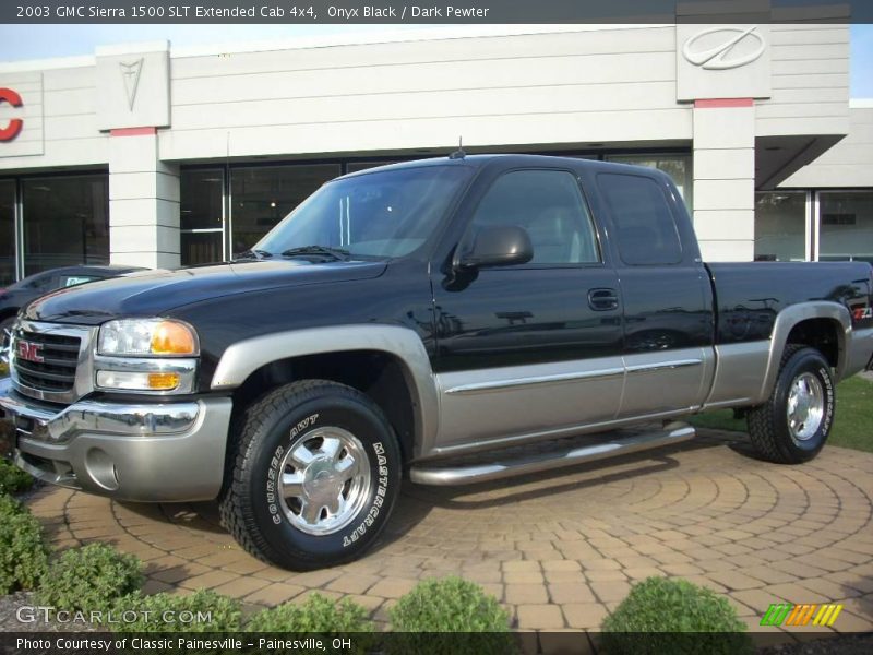 Onyx Black / Dark Pewter 2003 GMC Sierra 1500 SLT Extended Cab 4x4