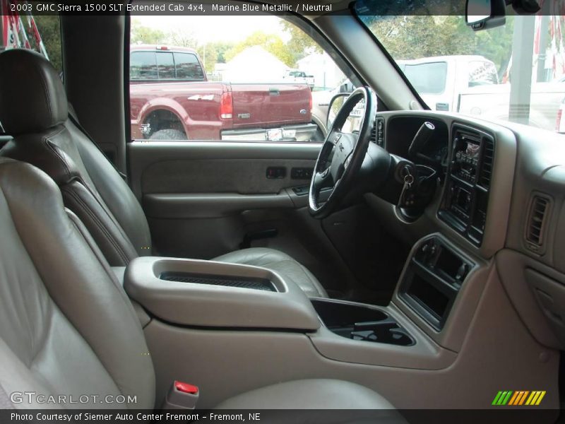 Marine Blue Metallic / Neutral 2003 GMC Sierra 1500 SLT Extended Cab 4x4