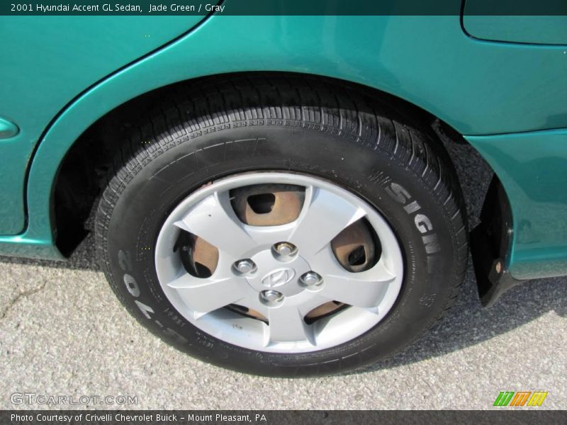 Jade Green / Gray 2001 Hyundai Accent GL Sedan