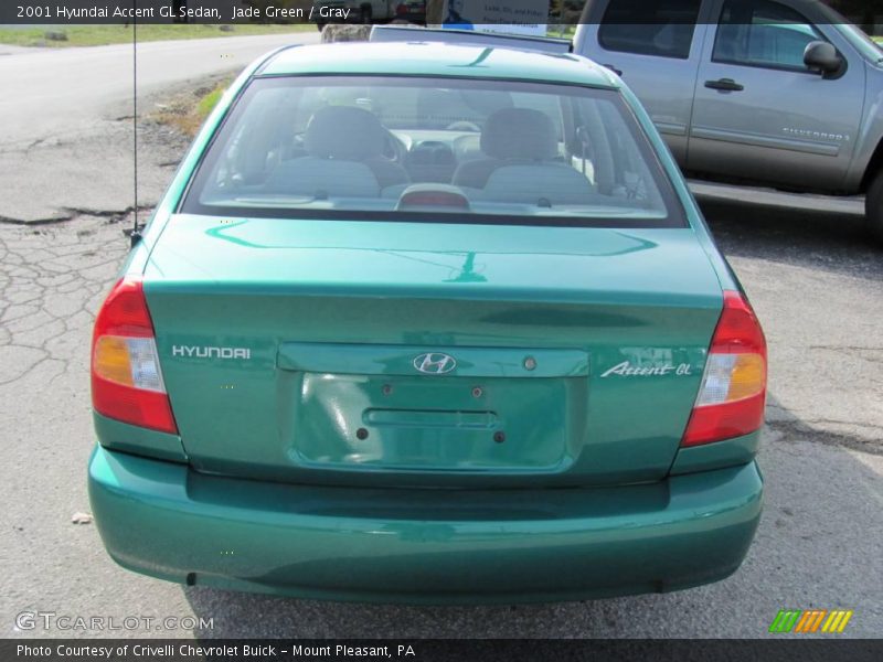 Jade Green / Gray 2001 Hyundai Accent GL Sedan