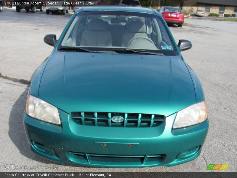 Jade Green / Gray 2001 Hyundai Accent GL Sedan