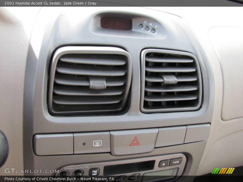 Jade Green / Gray 2001 Hyundai Accent GL Sedan