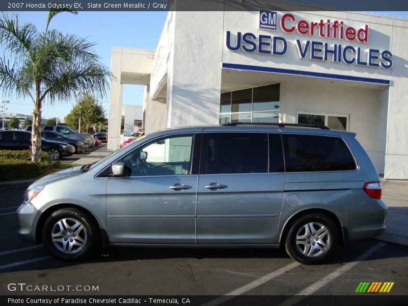 Slate Green Metallic / Gray 2007 Honda Odyssey EX