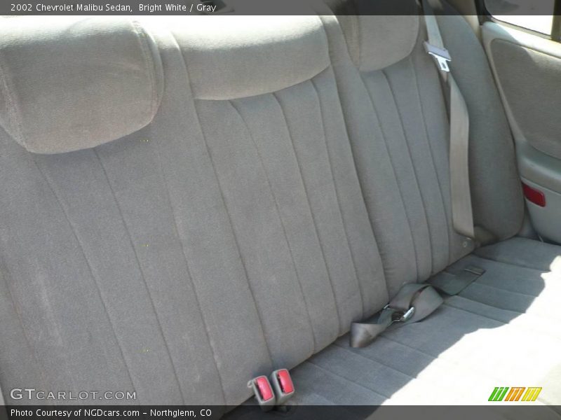 Bright White / Gray 2002 Chevrolet Malibu Sedan