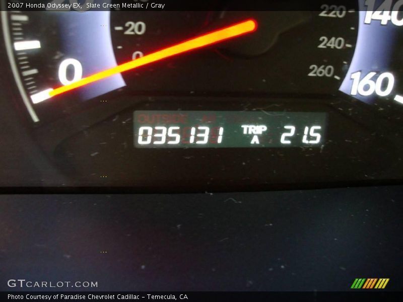 Slate Green Metallic / Gray 2007 Honda Odyssey EX
