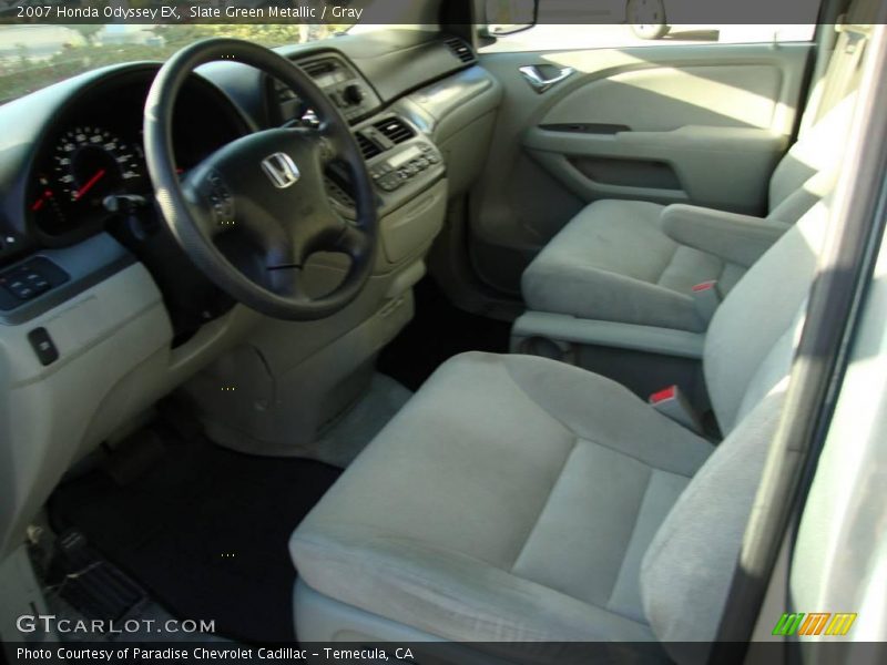 Slate Green Metallic / Gray 2007 Honda Odyssey EX