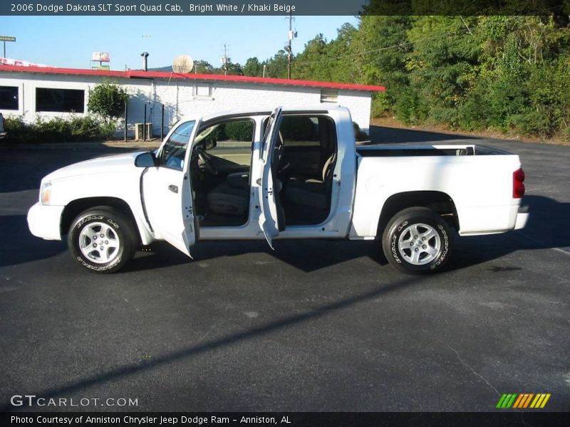 Bright White / Khaki Beige 2006 Dodge Dakota SLT Sport Quad Cab